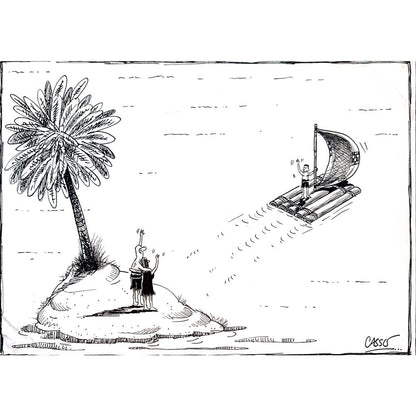 Carlos Augusto Nascimento 29x21cm Orijinal Karikatür BOD03986