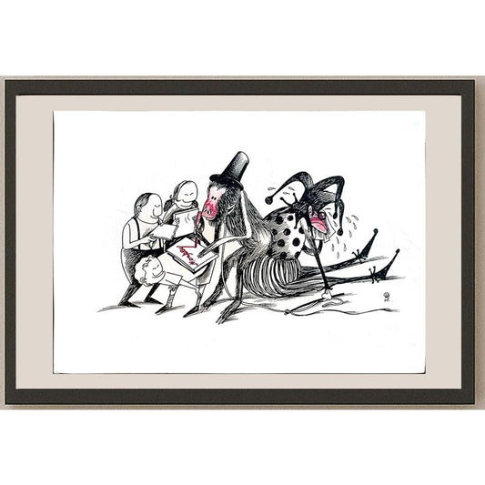 Xiaowiang Hou 29x21cm Orijinal Karikatür BOD03994