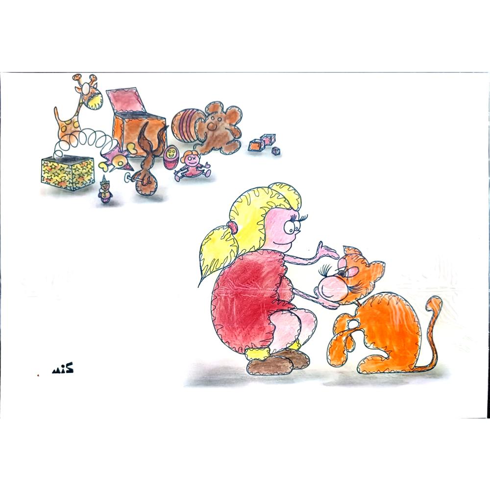 Carmen Niculina Misaila 29x21cm Orijinal Karikatür BOD03995