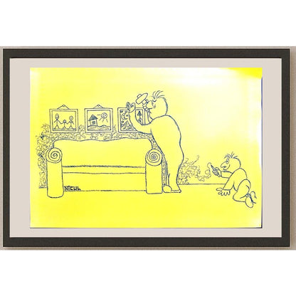 Lupu Nicolae 29x21cm Orijinal Karikatür BOD03997
