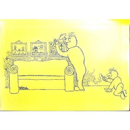 Lupu Nicolae 29x21cm Orijinal Karikatür BOD03997