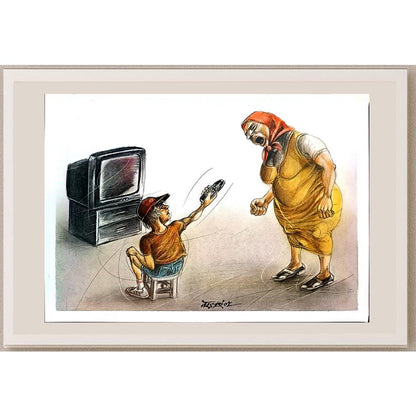 Stefan Depodov 29x21cm Orijinal Karikatür BOD03998