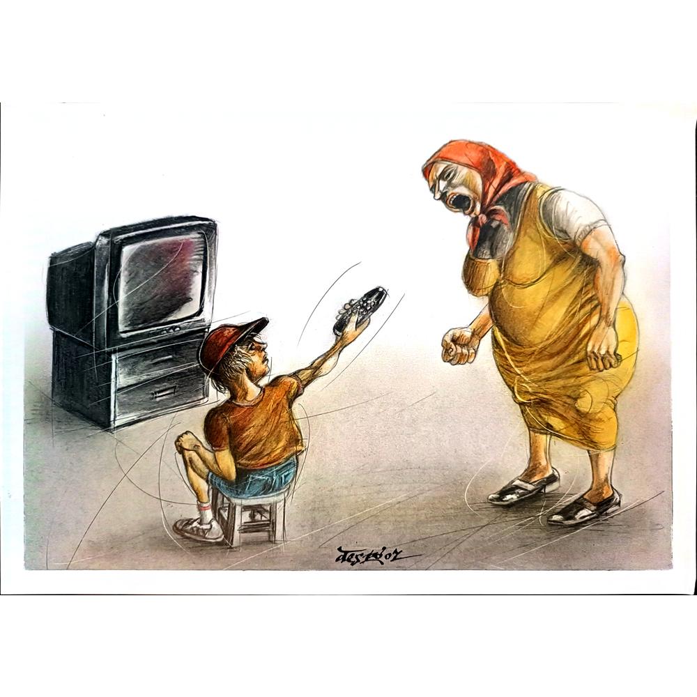 Stefan Depodov 29x21cm Orijinal Karikatür BOD03998