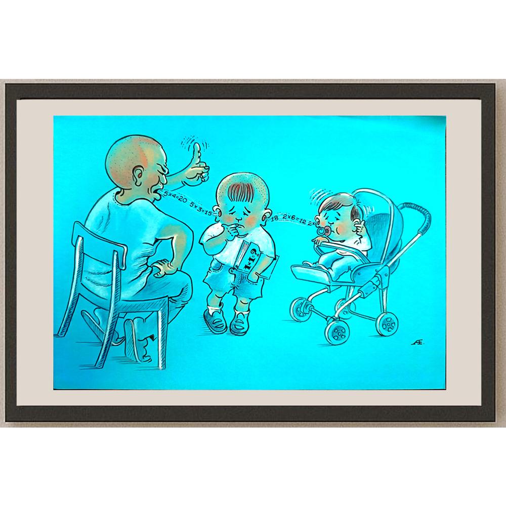 Gazizov Aidarbek 29x21cm Orijinal Karikatür BOD03999