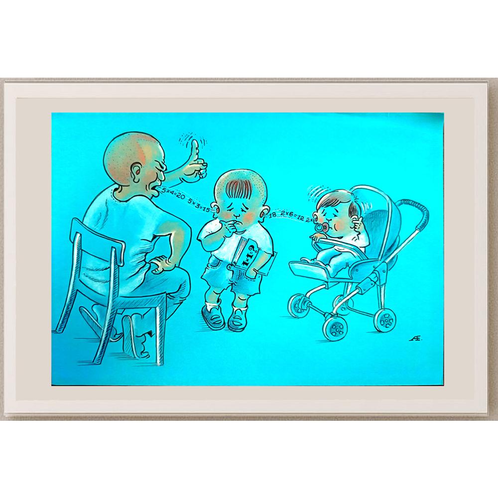 Gazizov Aidarbek 29x21cm Orijinal Karikatür BOD03999