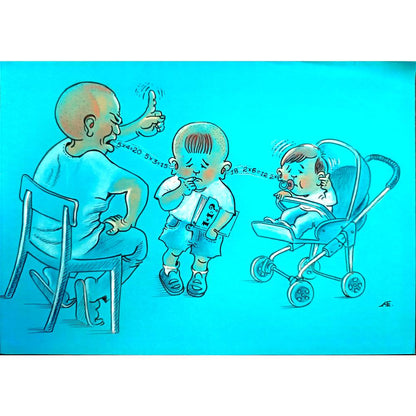 Gazizov Aidarbek 29x21cm Orijinal Karikatür BOD03999