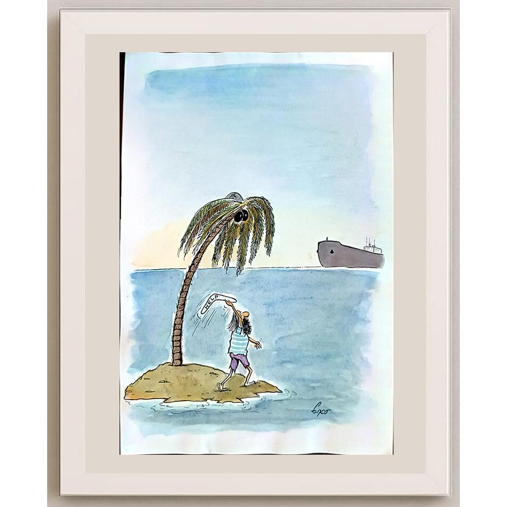 Gazizov Aidarbek 29x21cm Orijinal Karikatür BOD04001