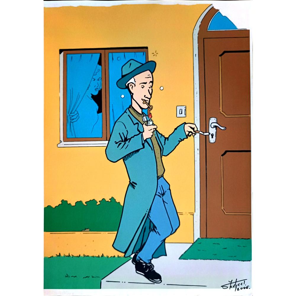 Tomislav Skiljac 29x21cm Orijinal Karikatür BOD04005