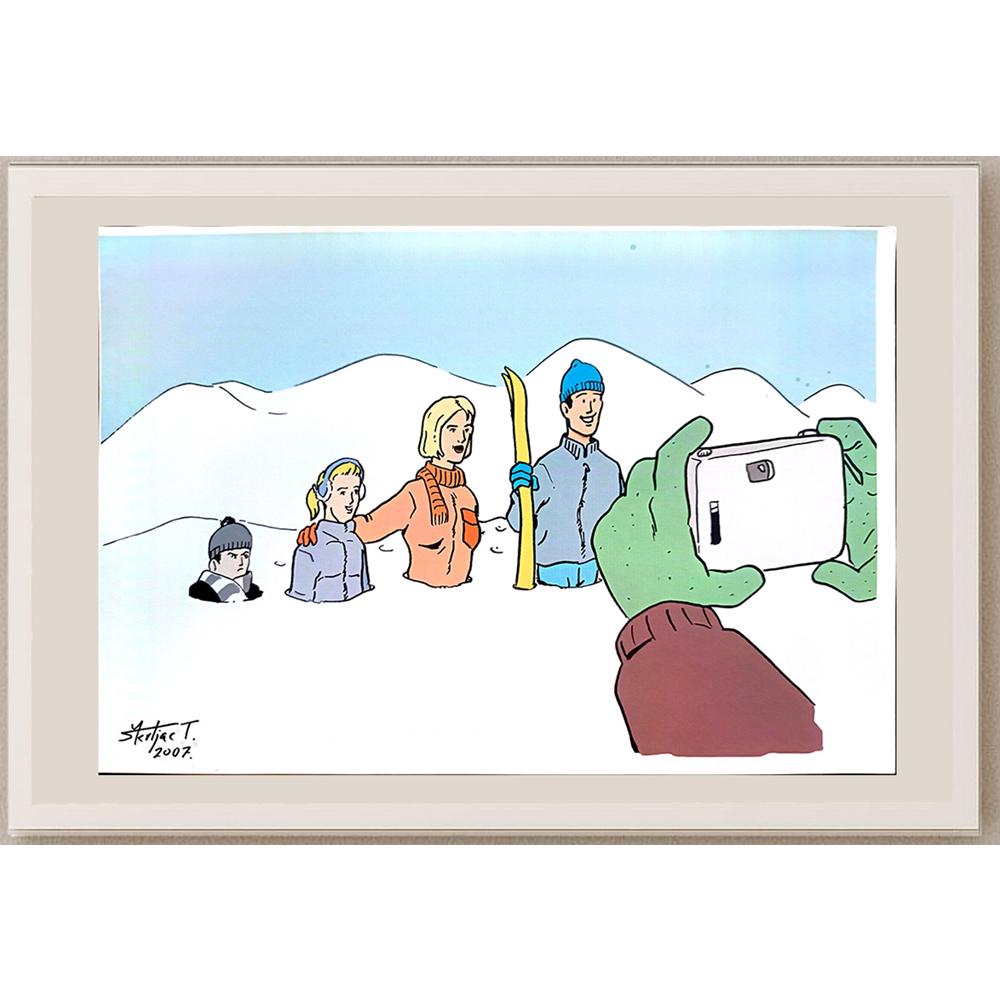 Tomislav Skiljac 29x21cm Orijinal Karikatür BOD04008