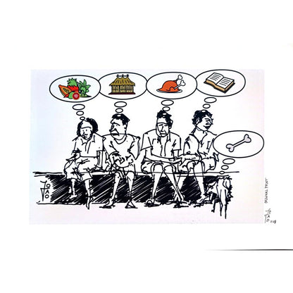 Joao Alves Baptista 29x21cm Orijinal Karikatür BOD04011