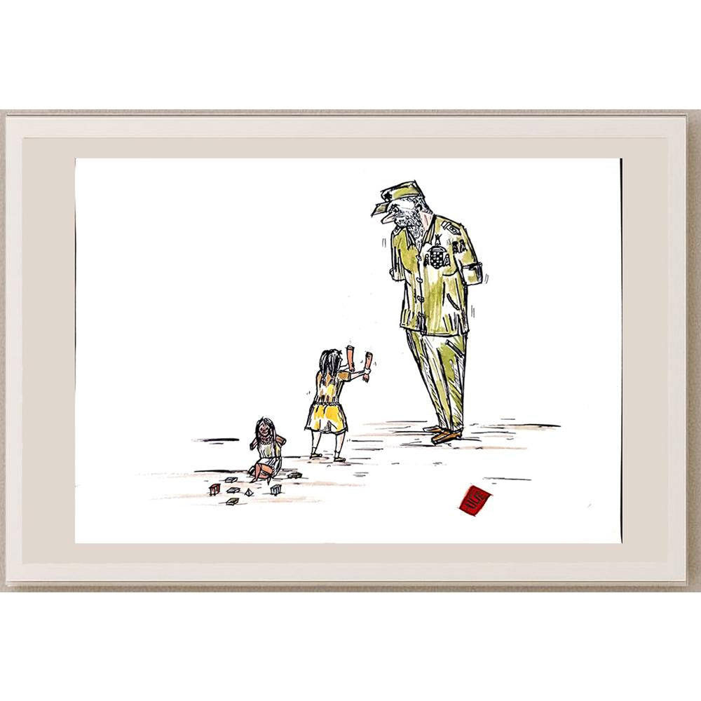 Sajad Rafaee 29x21cm Orijinal Karikatür BOD04012