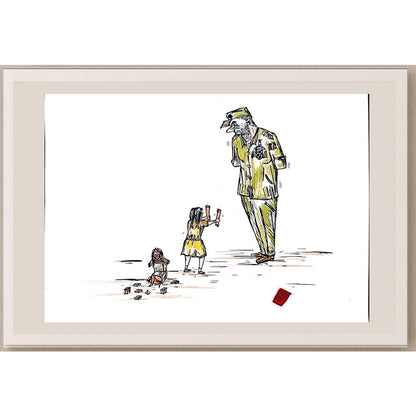 Sajad Rafaee 29x21cm Orijinal Karikatür BOD04012