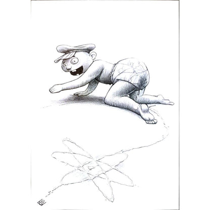 Amih Montazeri 29x21cm Orijinal Karikatür BOD04013