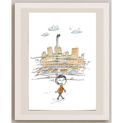Afra Alyoussef 29x21cm Orijinal Karikatür BOD04014