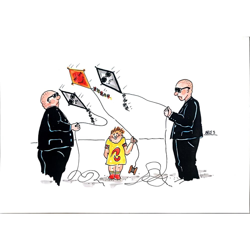 Winfried Besslich 29x21cm Orijinal Karikatür BOD04017