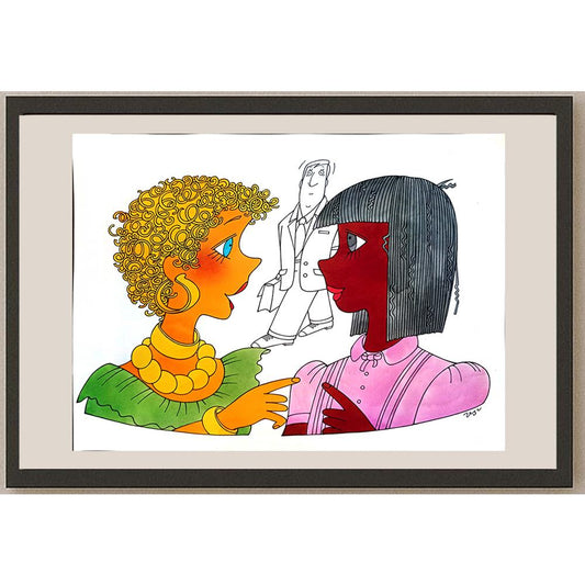 Vlasta Svejdova 29x21cm Orijinal Karikatür BOD04022