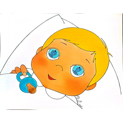 Vlasta Svejdova 31x25cm Orijinal Karikatür BOD04023