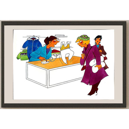 Vlasta Svejdova 29x21cm Orijinal Karikatür BOD04024