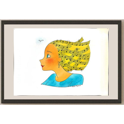 Vlasta Svejdova 31x25cm Orijinal Karikatür BOD04025