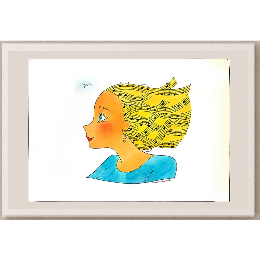 Vlasta Svejdova 31x25cm Orijinal Karikatür BOD04025
