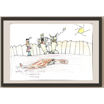 Milos Dehic 29x21cm Orijinal Karikatür BOD04036