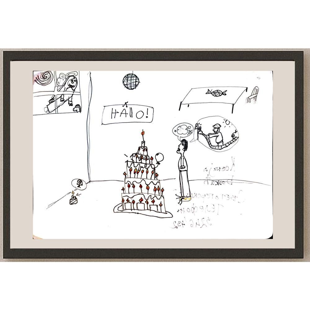 Kcehuja Bockuh 29x21cm Orijinal Karikatür BOD04050