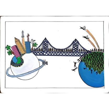 Dandayudhapani Vittala 29x21cm Orijinal Karikatür BOD04059