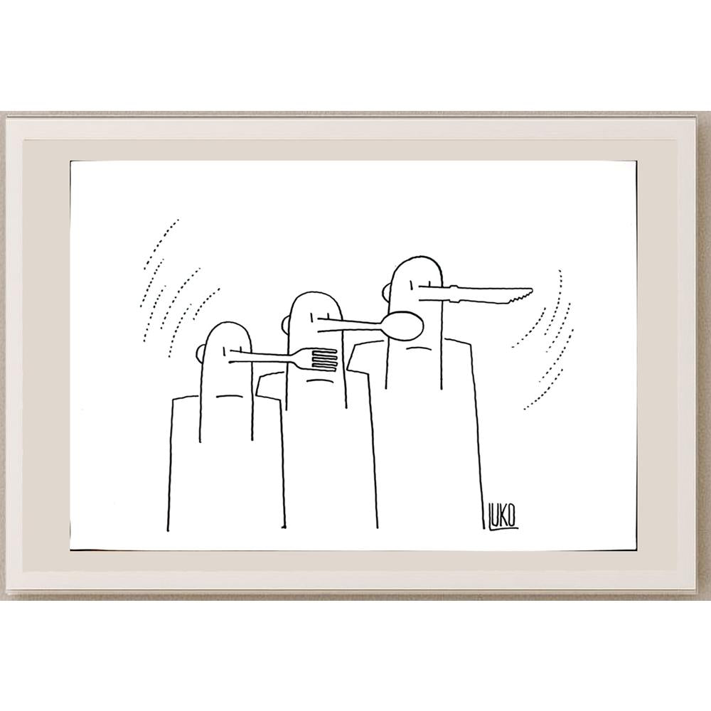 Peter Luko 29x21cm Orijinal Karikatür BOD04064