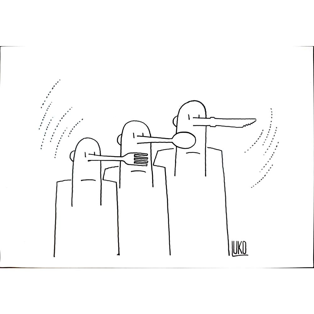 Peter Luko 29x21cm Orijinal Karikatür BOD04064