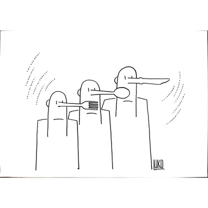 Peter Luko 29x21cm Orijinal Karikatür BOD04064