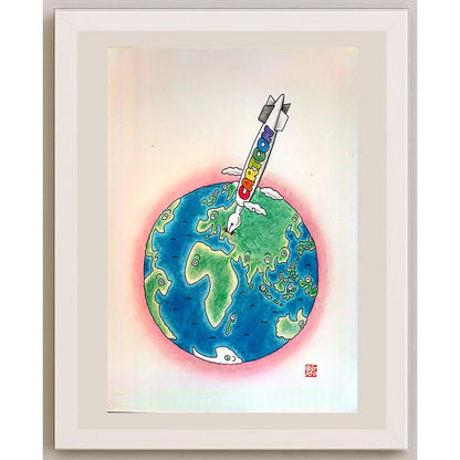 Seigo Sakai 34x26cm Orijinal Karikatür BOD04065