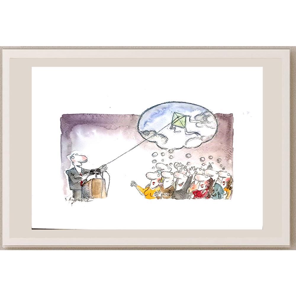 Sepideh Anjomrooz 29x21cm Orijinal Karikatür BOD04068