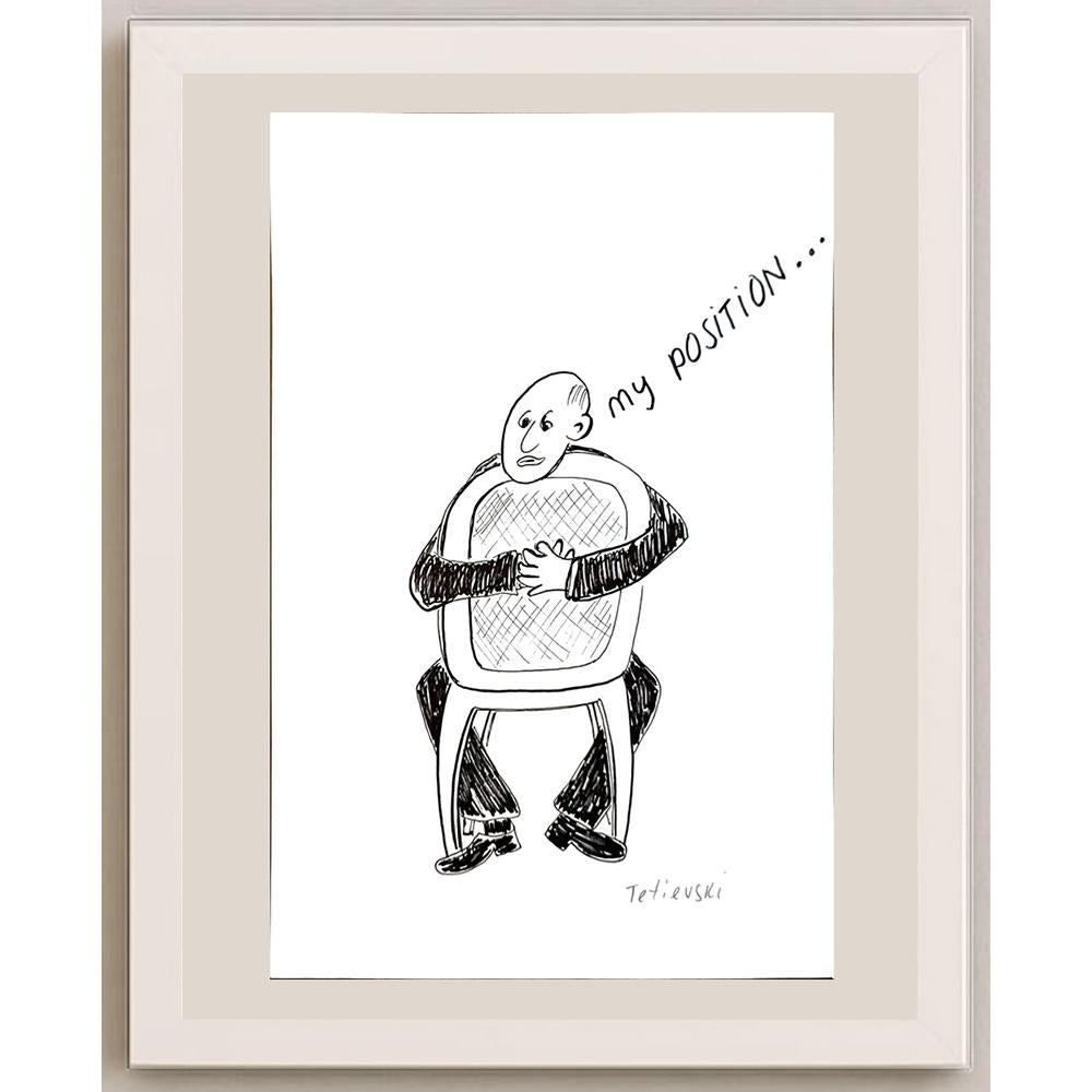 Michael Tetievski 29x21cm Orijinal Karikatür BOD04081