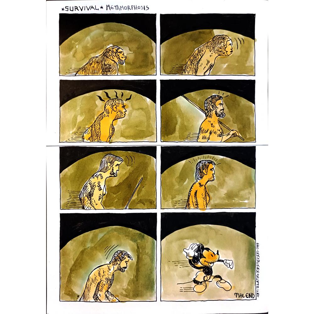 Zlatko Krstevski 35x25cm Orijinal Karikatür BOD04085