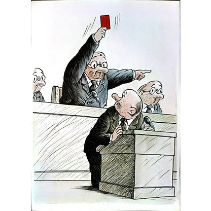 Jurij Kasabukin 29x21cm Orijinal Karikatür BOD04086