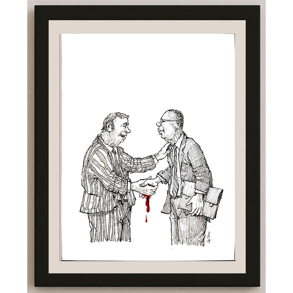Luc Vernimmen 33x25cm Orijinal Karikatür BOD04092