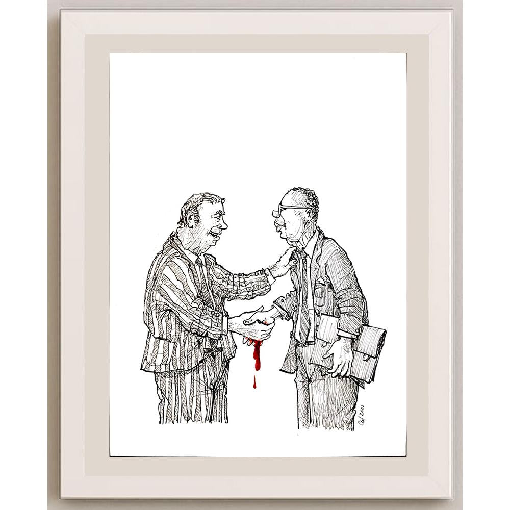 Luc Vernimmen 33x25cm Orijinal Karikatür BOD04092