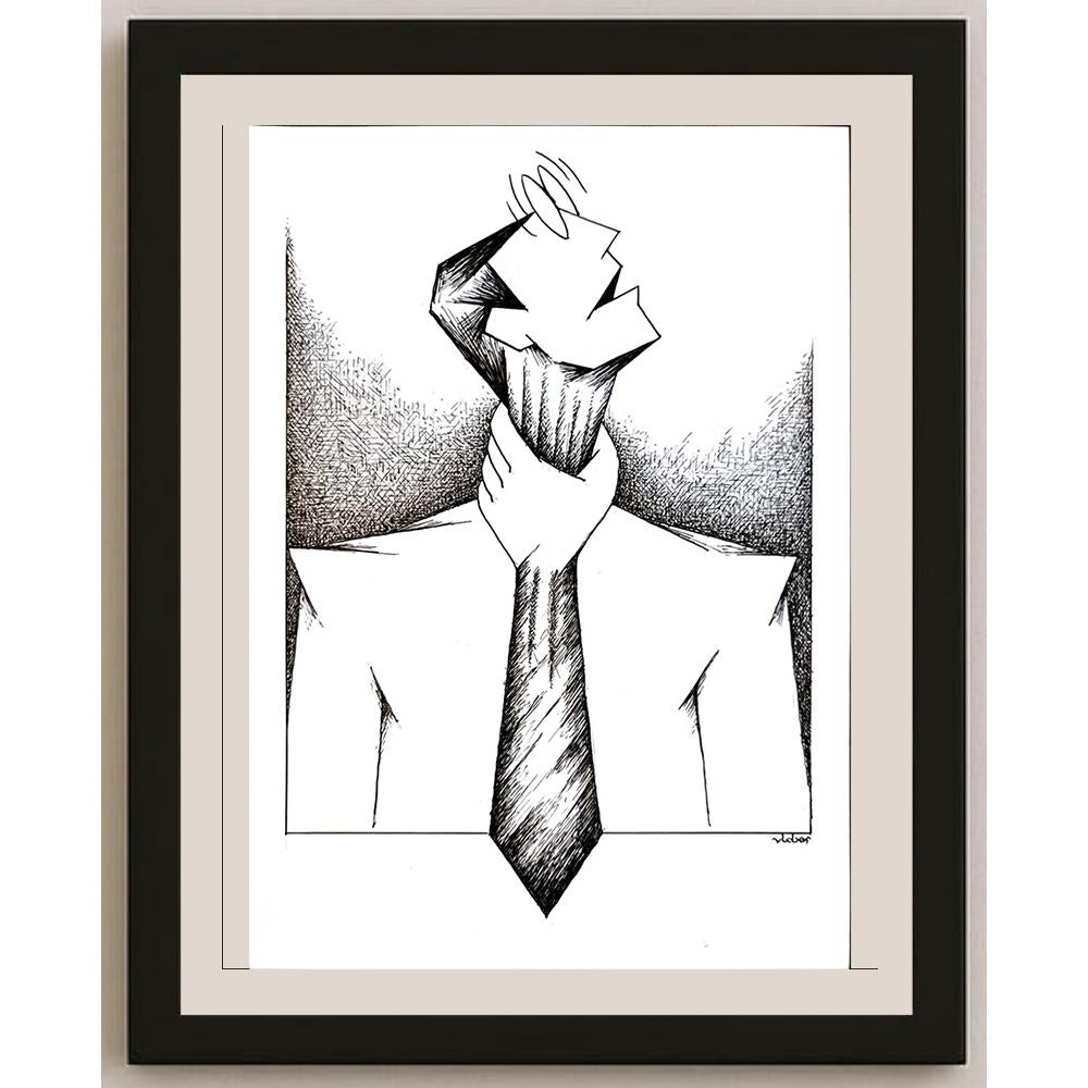 Vladimiras Beresniovas 29x21cm Orijinal Karikatür BOD04094