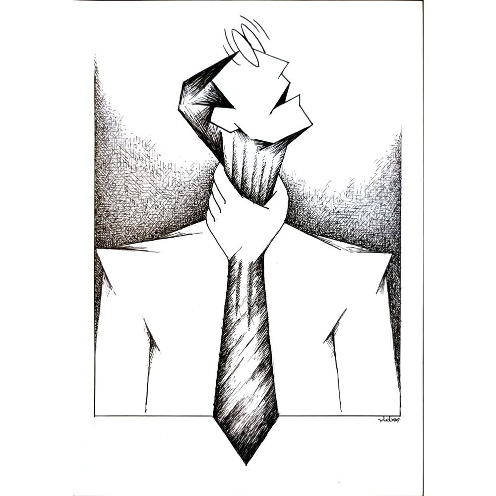 Vladimiras Beresniovas 29x21cm Orijinal Karikatür BOD04094