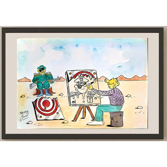 Hosseini Kazem 29x21cm Orijinal Karikatür BOD04095