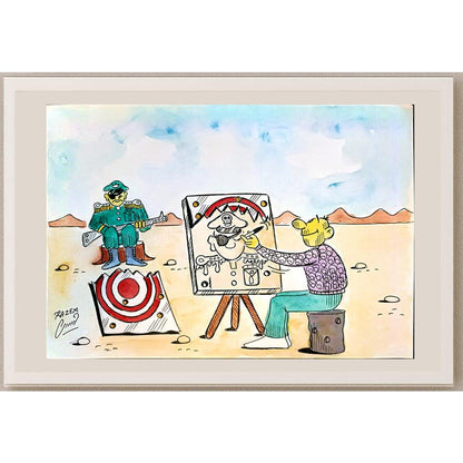 Hosseini Kazem 29x21cm Orijinal Karikatür BOD04095