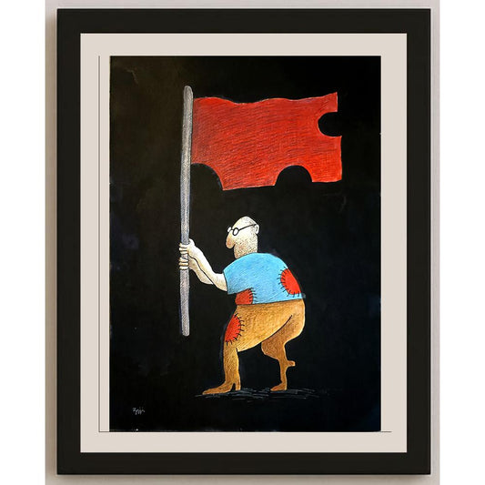 Masoud Ziaei Zardkhashosei 29x21cm Orijinal Karikatür BOD04098