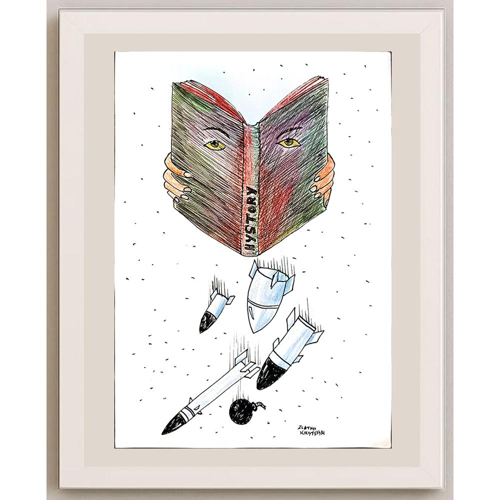 Goran Krstevski 29x21cm Orijinal Karikatür BOD04100