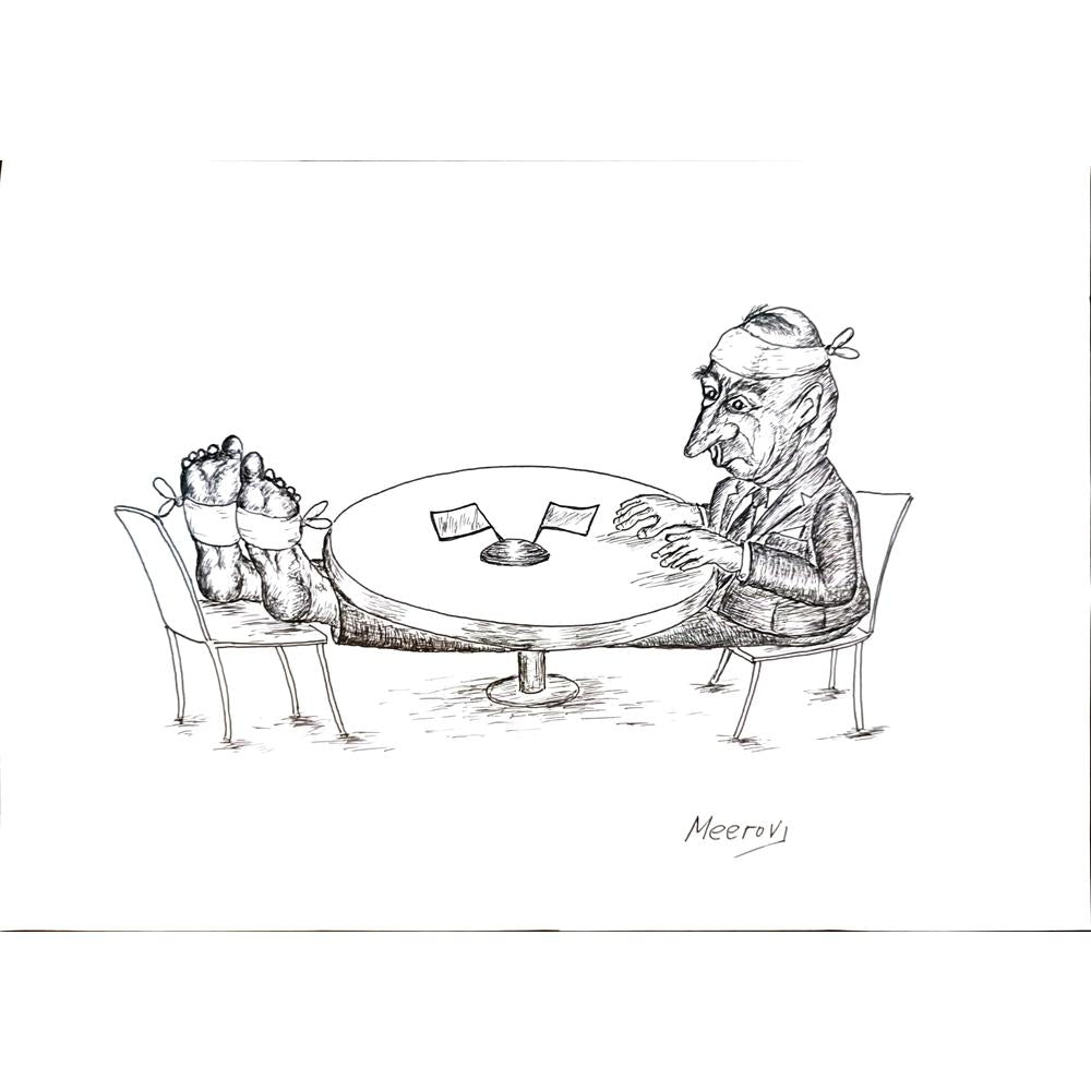 Meerov Vladimir 33x23cm Orijinal Karikatür BOD04114