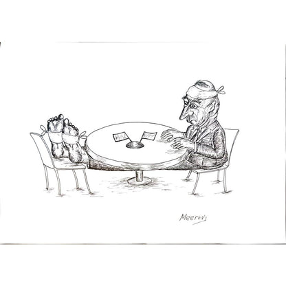 Meerov Vladimir 33x23cm Orijinal Karikatür BOD04114