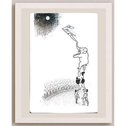 Yosef Fayer 33x23cm Orijinal Karikatür BOD04116