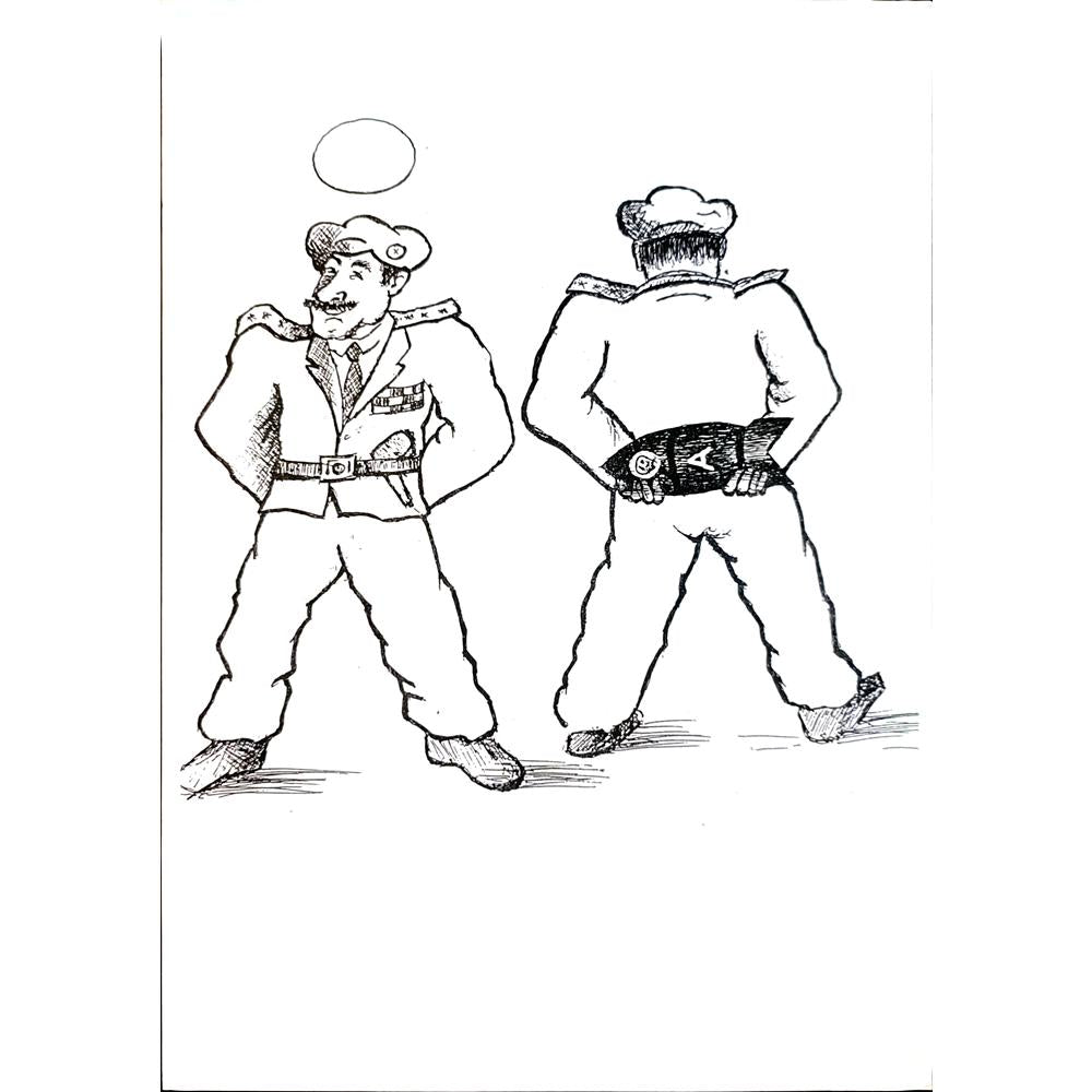 Yosef Fayer 33x23cm Orijinal Karikatür BOD04118