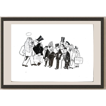 Yosef Fayer 33x23cm Orijinal Karikatür BOD04121