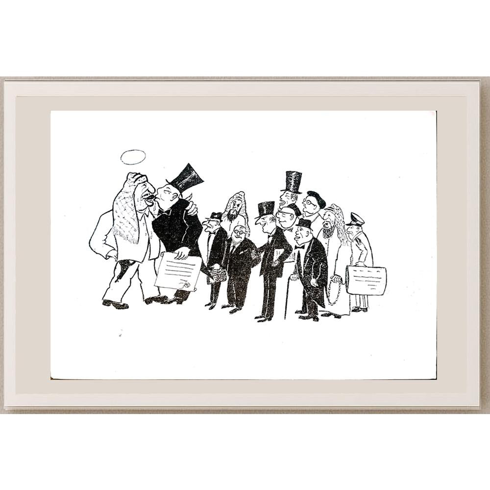 Yosef Fayer 33x23cm Orijinal Karikatür BOD04121