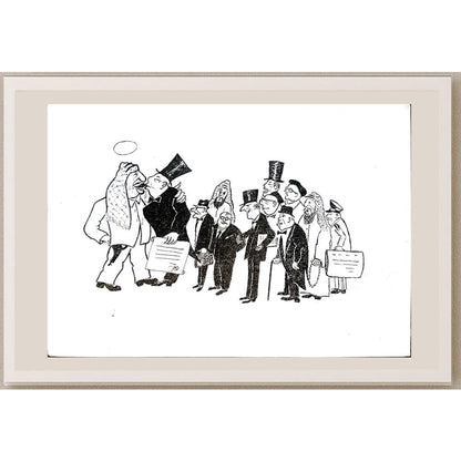 Yosef Fayer 33x23cm Orijinal Karikatür BOD04121